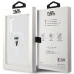 Karl Lagerfeld KLHMMHFCKNOT S916 Transparent Hardcase IML Ikonik MagSafe Kryt Samsung Galaxy S23 Plus