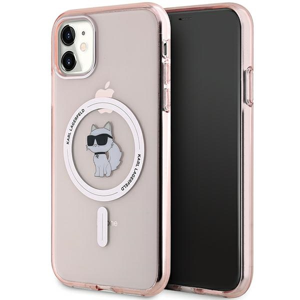 Karl Lagerfeld KLHMN61HFCCNOP Pink Hardcase IML Choupette MagSafe Kryt iPhone 11/XR