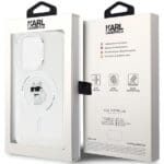 Karl Lagerfeld KLHMP13LHFCCNOT Transparent Hardcase IML Choupet Kryt iPhone 13/13 Pro