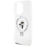 Karl Lagerfeld KLHMP13LHMRSKCH White Hardcase Ring Stand Karl&Choupettt Kryt iPhone 13/13 Pro