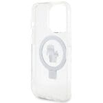 Karl Lagerfeld KLHMP13LHMRSKCH White Hardcase Ring Stand Karl&Choupettt Kryt iPhone 13/13 Pro
