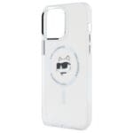 Karl Lagerfeld KLHMP13XHLSCHH White Hardcase IML Metal Choupette Head Kryt iPhone 13 Pro Max