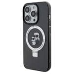 Karl Lagerfeld KLHMP13XHMRSKCK Black Hardcase Ring Stand Karl&Choupettt Kryt iPhone 13 Pro Max