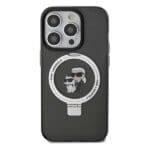 Karl Lagerfeld KLHMP13XHMRSKCK Black Hardcase Ring Stand Karl&Choupettt Kryt iPhone 13 Pro Max