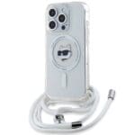 Karl Lagerfeld KLHMP14LHCCHNT Hardcase Transparent IML Choupette Head & Cord MagSafe Kryt iPhone 14 Pro