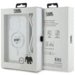 Karl Lagerfeld KLHMP14LHCCHNT Hardcase Transparent IML Choupette Head & Cord MagSafe Kryt iPhone 14 Pro