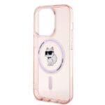 Karl Lagerfeld KLHMP14LHFCCNOP Pink Hardcase IML Choupette MagSafe Kryt iPhone 14 Pro