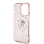 Karl Lagerfeld KLHMP14LHFCCNOP Pink Hardcase IML Choupette MagSafe Kryt iPhone 14 Pro