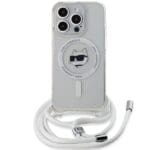 Karl Lagerfeld KLHMP14XHCCHNT Hardcase Transparent IML Choupette Head & Cord M Kryt iPhone 14 Pro Max