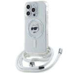 Karl Lagerfeld KLHMP14XHCCHNT Hardcase Transparent IML Choupette Head & Cord M Kryt iPhone 14 Pro Max