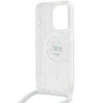 Karl Lagerfeld KLHMP14XHCCHNT Hardcase Transparent IML Choupette Head & Cord M Kryt iPhone 14 Pro Max