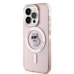 Karl Lagerfeld KLHMP14XHFCCNOP Pink Hardcase IML Choupette MagSafe Kryt iPhone 14 Pro Max