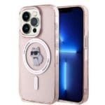 Karl Lagerfeld KLHMP14XHFCCNOP Pink Hardcase IML Choupette MagSafe Kryt iPhone 14 Pro Max