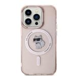 Karl Lagerfeld KLHMP14XHFCCNOP Pink Hardcase IML Choupette MagSafe Kryt iPhone 14 Pro Max