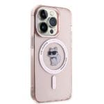 Karl Lagerfeld KLHMP14XHFCCNOP Pink Hardcase IML Choupette MagSafe Kryt iPhone 14 Pro Max