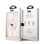 Karl Lagerfeld KLHMP14XHFCCNOP Pink Hardcase IML Choupette MagSafe Kryt iPhone 14 Pro Max