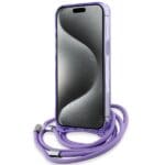 Karl Lagerfeld KLHMP15LHCKCKLCU Purple Hardcase IML Crossbody Monogram K Kryt iPhone 15 Pro