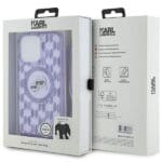 Karl Lagerfeld KLHMP15LHCKCKLCU Purple Hardcase IML Crossbody Monogram K Kryt iPhone 15 Pro