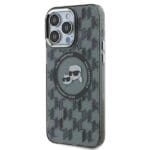 Karl Lagerfeld KLHMP15LHMCKMHK Black IML Monogram Karl&Choupette Head MagSafe Kryt iPhone 15 Pro