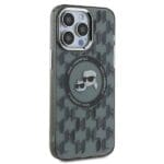 Karl Lagerfeld KLHMP15LHMCKMHK Black IML Monogram Karl&Choupette Head MagSafe Kryt iPhone 15 Pro