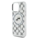 Karl Lagerfeld KLHMP15LHMCKMHT Transparent IML Monogram Karl&Choupet Kryt iPhone 15 Pro