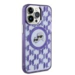 Karl Lagerfeld KLHMP15LHMCKMHU Purple IML Monogram Karl&Choupette Head M Kryt iPhone 15 Pro