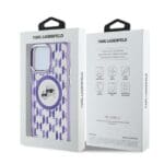 Karl Lagerfeld KLHMP15LHMCKMHU Purple IML Monogram Karl&Choupette Head M Kryt iPhone 15 Pro