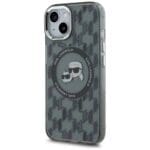 Karl Lagerfeld KLHMP15MHMCKMHK Black IML Monogram Karl&Choupette Head MagSafe Kryt iPhone 15 Plus