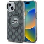 Karl Lagerfeld KLHMP15MHMCKMHK Black IML Monogram Karl&Choupette Head MagSafe Kryt iPhone 15 Plus