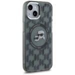 Karl Lagerfeld KLHMP15MHMCKMHK Black IML Monogram Karl&Choupette Head MagSafe Kryt iPhone 15 Plus