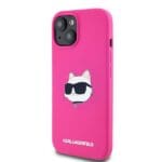 Karl Lagerfeld KLHMP15MSCHPPLF Fuschia Hardcase Silicone Choupet Kryt iPhone 14 Plus/15 Plus
