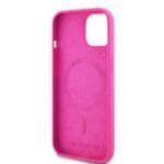 Karl Lagerfeld KLHMP15MSCHPPLF Fuschia Hardcase Silicone Choupet Kryt iPhone 14 Plus/15 Plus
