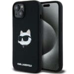 Karl Lagerfeld KLHMP15MSCHPPLK Black Hardcase Silicone Choupette Kryt iPhone 14 Plus/15 Plus