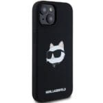 Karl Lagerfeld KLHMP15MSCHPPLK Black Hardcase Silicone Choupette Kryt iPhone 14 Plus/15 Plus