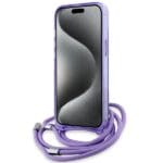 Karl Lagerfeld KLHMP15SHCKCKLCU Purple Hardcase IML Crossbody Mono Kryt iPhone 13/14/15