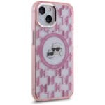 Karl Lagerfeld KLHMP15SHMCKMHP Pink IML Monogram Karl&Choupette Head MagSafe Kryt iPhone 15