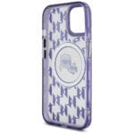 Karl Lagerfeld KLHMP15SHMCKMHU Purple IML Monogram Karl&Choupette Head MagSafe Kryt iPhone 15