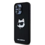 Karl Lagerfeld KLHMP15XSCHPPLK Black Hardcase Silicone Choupette Head M Kryt iPhone 15 Pro Max