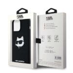 Karl Lagerfeld KLHMP15XSCHPPLK Black Hardcase Silicone Choupette Head M Kryt iPhone 15 Pro Max