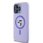 Karl Lagerfeld KLHMP15XSCMKCRHU Purple Hardcase Silicone Karl&Choupe Heads Kryt iPhone 15 Pro Max