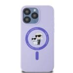 Karl Lagerfeld KLHMP15XSCMKCRHU Purple Hardcase Silicone Karl&Choupe Heads Kryt iPhone 15 Pro Max