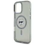Karl Lagerfeld KLHMP16LHLSCHK Black Hardcase IML Metal Choupette Head MagSafe Kryt iPhone 16 Pro
