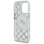 Karl Lagerfeld KLHMP16LHMCKMHT Transparent IML Monogram Karl&Choupet Kryt iPhone 16 Pro