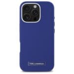 Karl Lagerfeld KLHMP16LPGMSRPB Blue Hardcase FW Metal Plate MagSafe Kryt iPhone 16 Pro