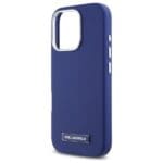 Karl Lagerfeld KLHMP16LPGMSRPB Blue Hardcase FW Metal Plate MagSafe Kryt iPhone 16 Pro