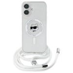 Karl Lagerfeld KLHMP16SHCCHNT Hardcase Transparent IML Choupette Head & Cord MagSafe Kryt iPhone 16