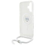 Karl Lagerfeld KLHMP16SHCCHNT Hardcase Transparent IML Choupette Head & Cord MagSafe Kryt iPhone 16