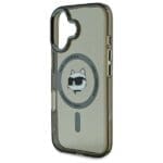 Karl Lagerfeld KLHMP16SHLSCHK Black Hardcase IML Metal Choupette Head MagSafe Kryt iPhone 16