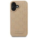 Karl Lagerfeld KLHMP16SPKHPORPE Beige Hardcase Hot Stamp MagSafe Kryt iPhone 16