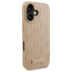 Karl Lagerfeld KLHMP16SPKHPORPE Beige Hardcase Hot Stamp MagSafe Kryt iPhone 16